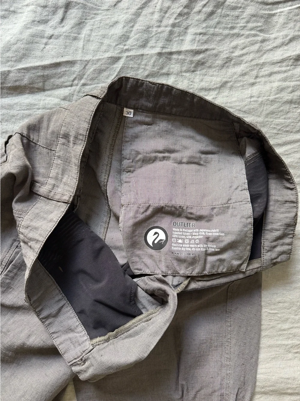 Outlier Injected Linen Pants - GDX Dark Olive - 30